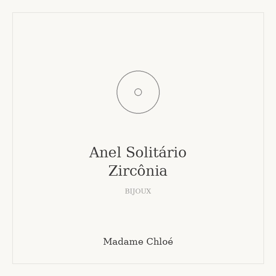 Anel Solitário Zircônia
