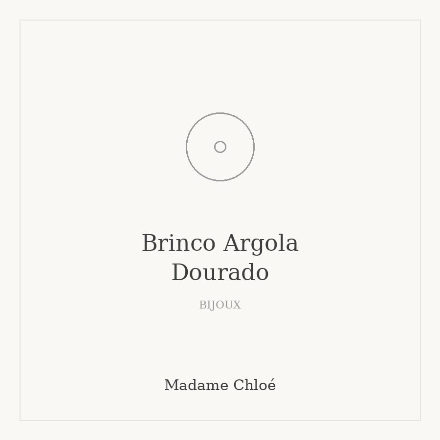 Brinco Argola Dourado