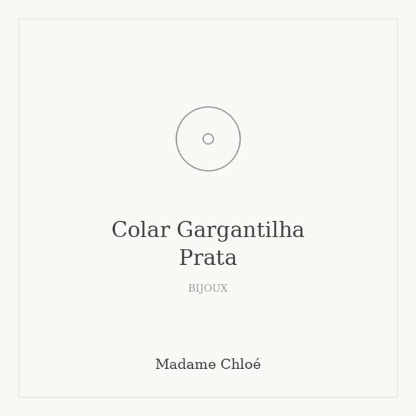 Colar Gargantilha Prata