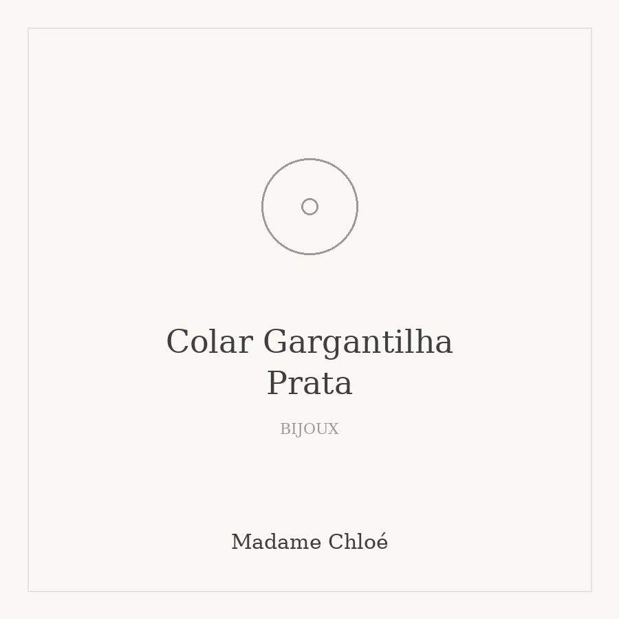 Colar Gargantilha Prata